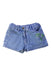 A Blue Shorts from Bonton in size 4T for girl. (Front View)