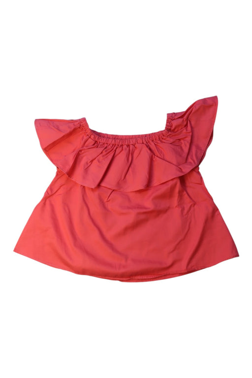 A Red Sleeveless Tops from Seed in size 5T for girl. (Front View)