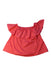 A Red Sleeveless Tops from Seed in size 5T for girl. (Front View)