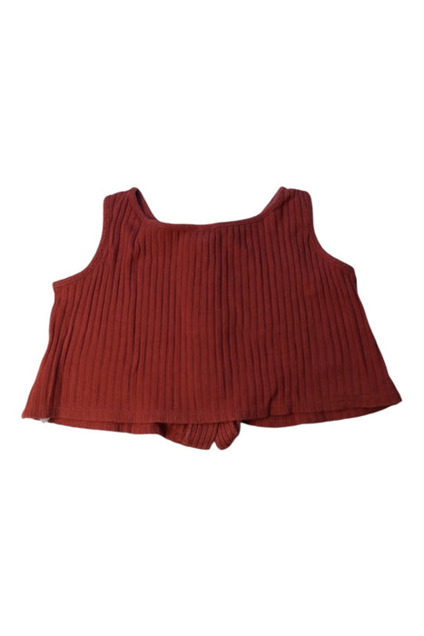 A Burgundy Sleeveless Tops from Seed in size 4T for girl. (Back View)