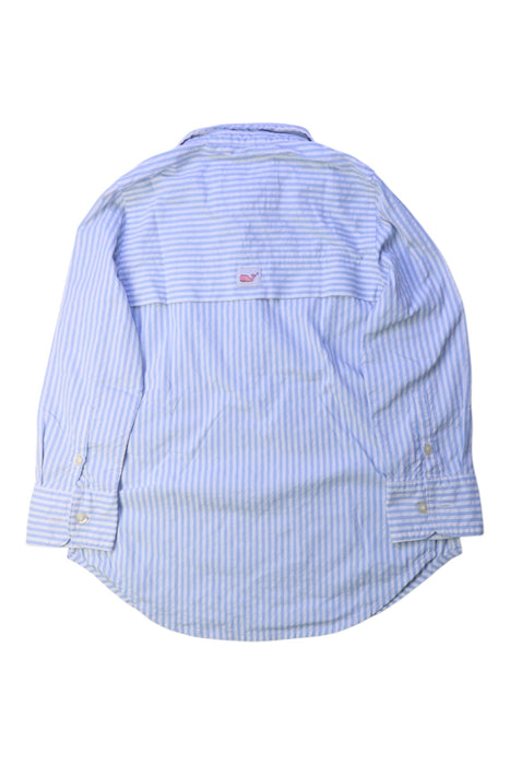A Blue Long Sleeve Shirts from Vineyard Vines in size 4T for girl. (Back View)