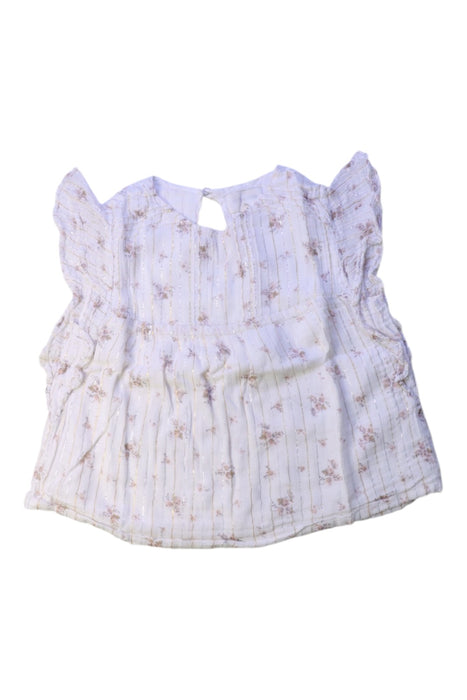 A White Sleeveless Tops from Louis Louise in size 3T for girl. (Front View)