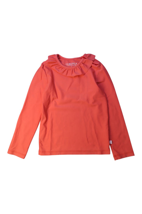 A Orange Rash Guards from Canopea in size 4T for girl. (Front View)