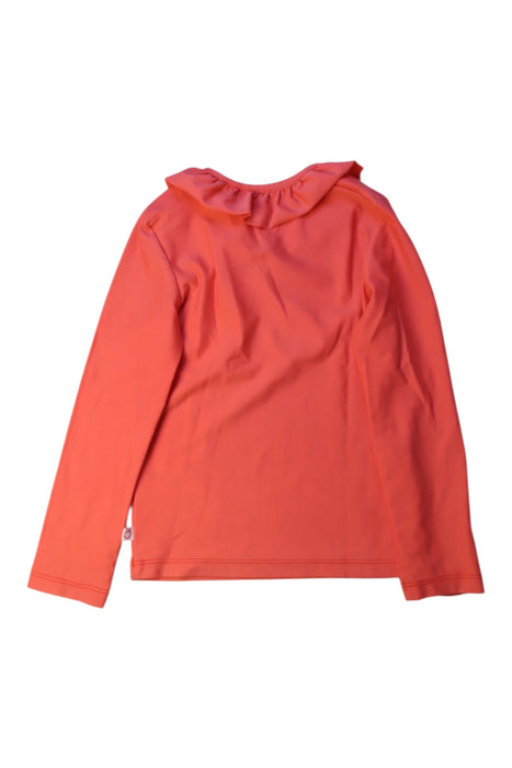 A Orange Rash Guards from Canopea in size 4T for girl. (Back View)