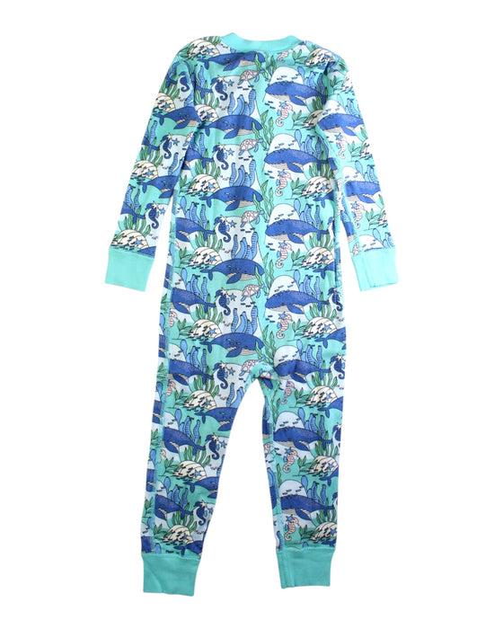 A Blue Onesies from Hanna Andersson in size 3T for neutral. (Back View)