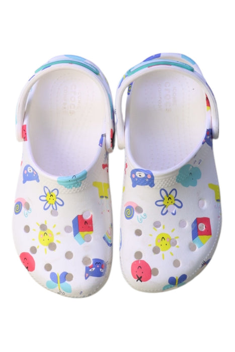 A Multicolour Slip Ons from Crocs in size 6T for girl. (Back View)