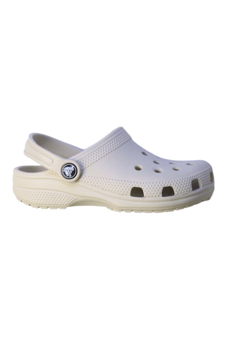 A White Slip Ons from Crocs in size 6T for neutral. (Front View)