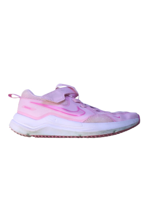 A Pink Sneakers from Nike in size 10Y for girl. (Front View)
