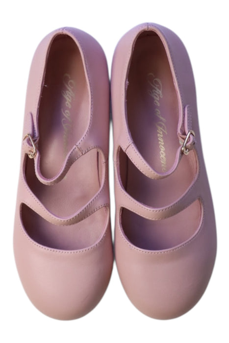 A Pink Dress Shoes from Age of Innocence in size 7Y for girl. (Back View)