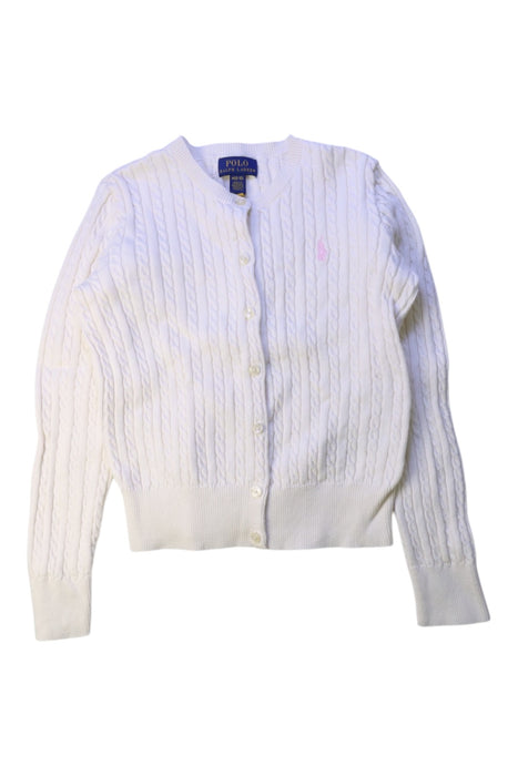 A White Cardigans from Polo Ralph Lauren in size 8Y for girl. (Front View)