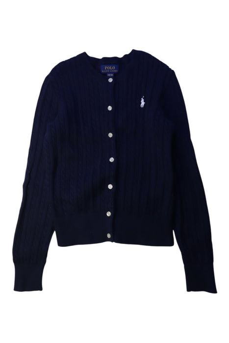 A Navy Cardigans from Polo Ralph Lauren in size 8Y for girl. (Front View)