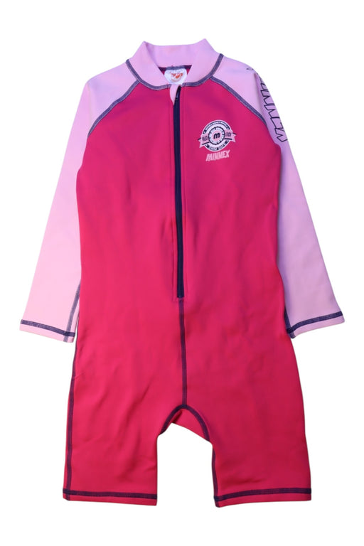 A Pink Rash Guards from Minnex in size 10Y for girl. (Front View)