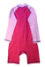 A Pink Rash Guards from Minnex in size 10Y for girl. (Back View)