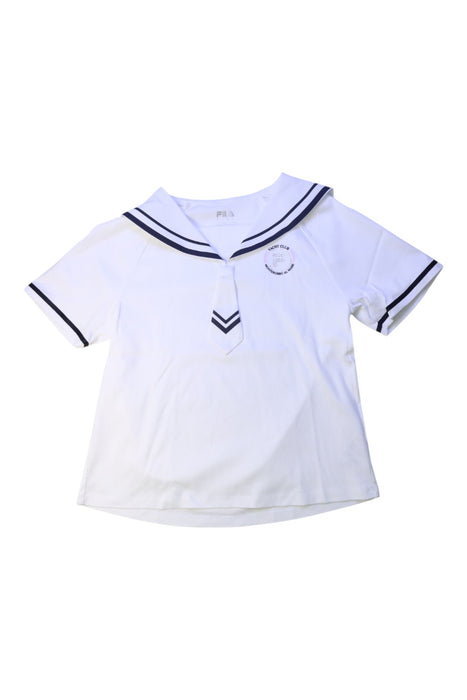 A White Short Sleeve Tops from Fila in size 10Y for girl. (Front View)