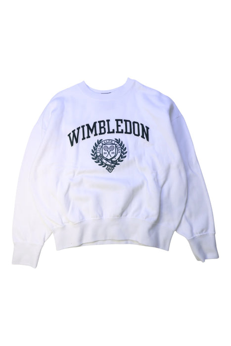 A White Crewneck Sweatshirts from Polo Ralph Lauren in size 8Y for boy. (Front View)