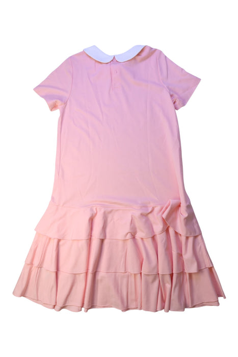 A Pink Short Sleeve Dresses from Momonittu in size 12Y for girl. (Back View)