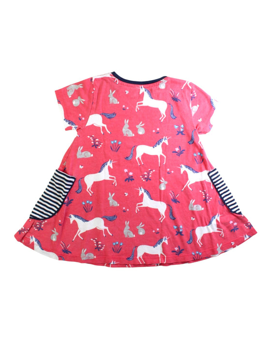 A Pink Short Sleeve Dresses from Boden in size 6T for girl. (Back View)