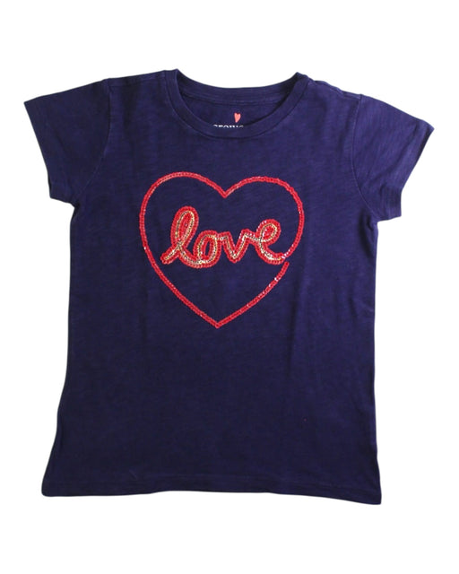 A Purple Short Sleeve T Shirts from Crewcuts in size 6T for girl. (Front View)