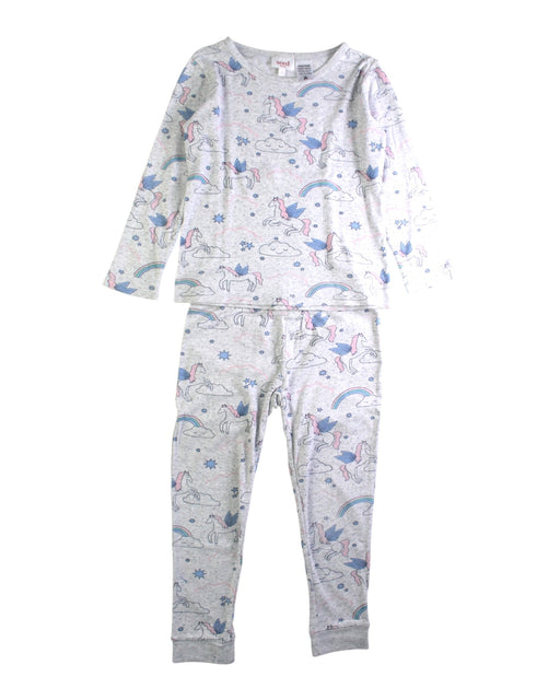 A White Pyjama Sets from Seed in size 5T for girl. (Front View)