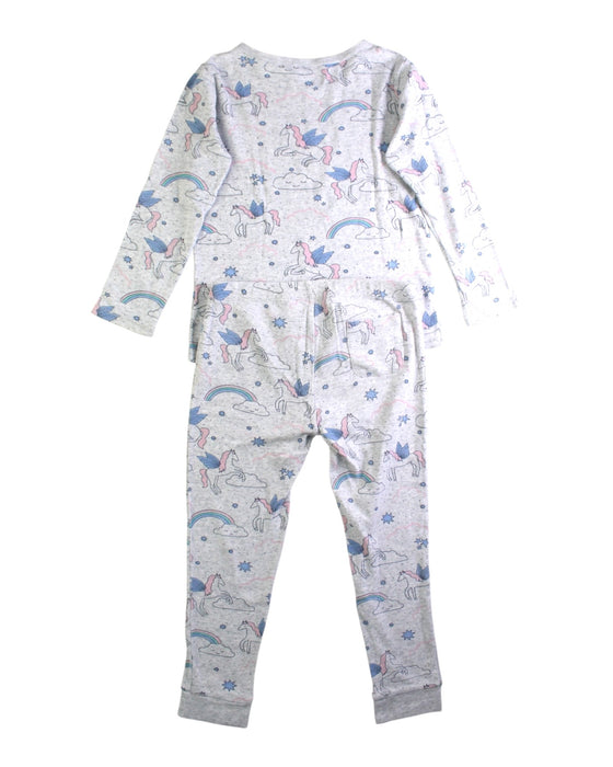 A White Pyjama Sets from Seed in size 5T for girl. (Back View)