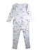 A White Pyjama Sets from Seed in size 5T for girl. (Back View)