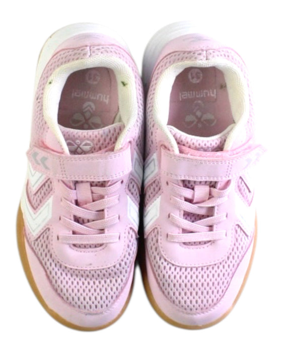A Pink Sneakers from hummel in size 6T for girl. (Back View)