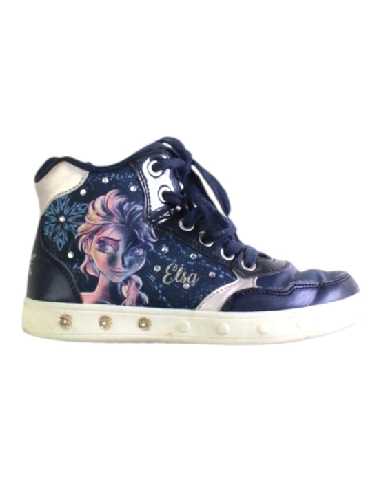 A Blue Sneakers from Geox in size 6T for girl. (Front View)