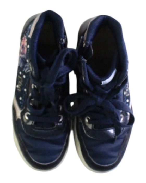 A Blue Sneakers from Geox in size 6T for girl. (Back View)
