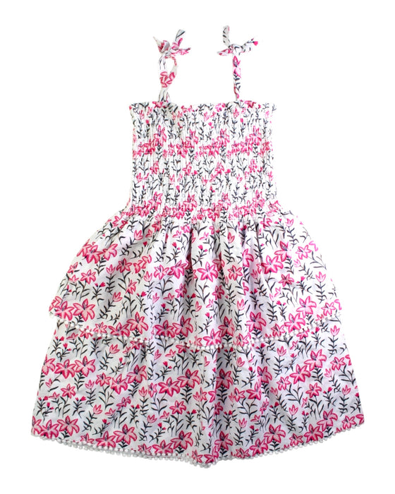 A Pink Sleeveless Dresses from Seed in size 9Y for girl. (Back View)