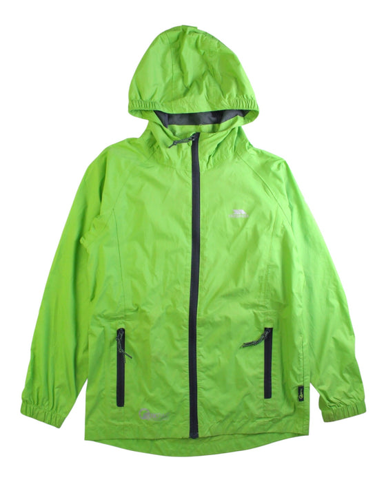 A Green Rain Jackets from Trespass in size 9Y for neutral. (Front View)