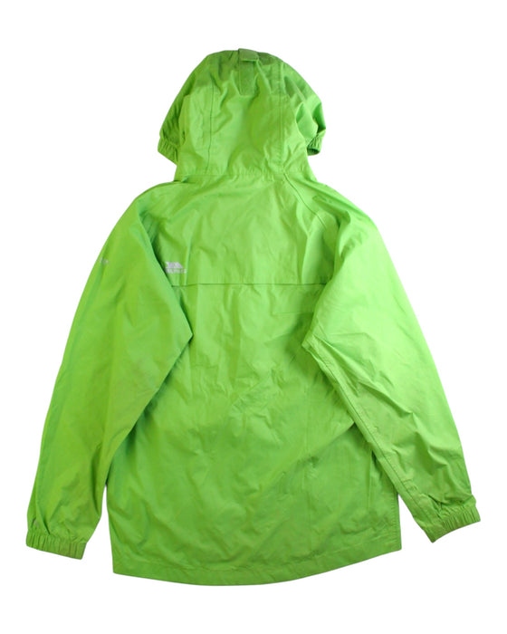 A Green Rain Jackets from Trespass in size 9Y for neutral. (Back View)