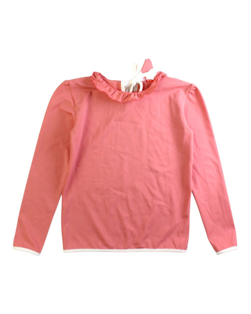 A Pink Rash Guards from Folpetto in size 7Y for girl. (Front View)