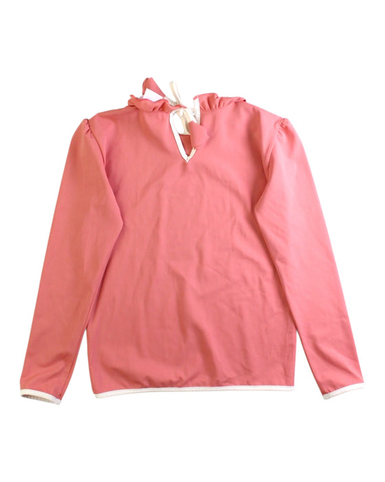A Pink Rash Guards from Folpetto in size 7Y for girl. (Back View)