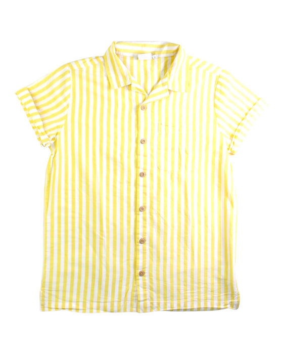 A Yellow Short Sleeve Shirts from Cyrillus in size 12Y for boy. (Front View)