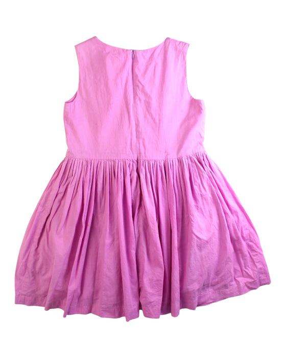 A Pink Sleeveless Dresses from Jacadi in size 6T for girl. (Back View)
