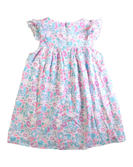 A Pink Sleeveless Dresses from Jacadi in size 5T for girl. (Back View)