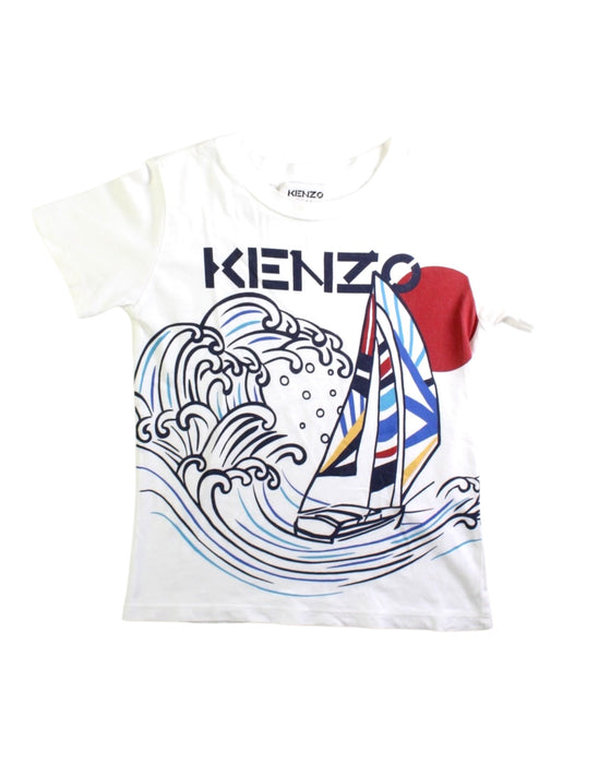 A White Short Sleeve T Shirts from Kenzo in size 4T for boy. (Front View)