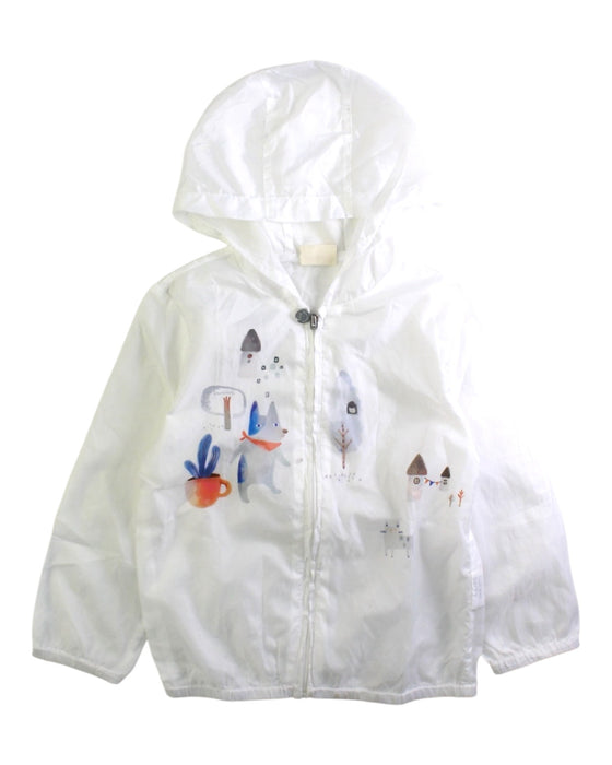 A White Lightweight Jackets from Momonittu in size 4T for neutral. (Front View)