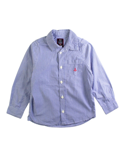 A Blue Long Sleeve Shirts from Jacadi in size 4T for boy. (Front View)