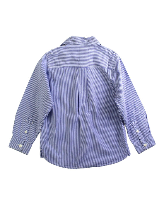 A Blue Long Sleeve Shirts from Jacadi in size 4T for boy. (Back View)