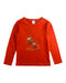 A Red Long Sleeve T Shirts from Petit Bateau in size 6T for boy. (Front View)