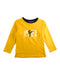A Yellow Long Sleeve T Shirts from Petit Bateau in size 4T for boy. (Front View)