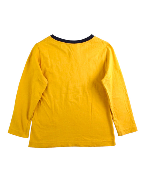 A Yellow Long Sleeve T Shirts from Petit Bateau in size 4T for boy. (Back View)