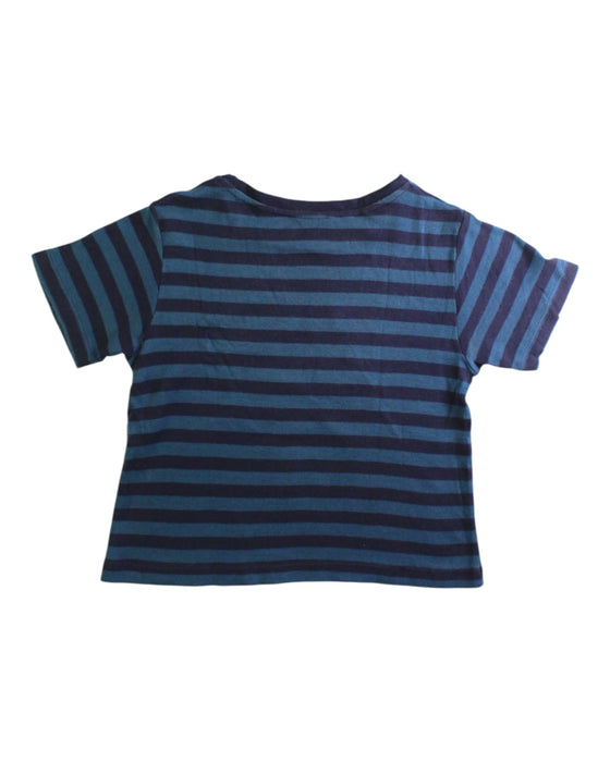 A Navy Short Sleeve T Shirts from Petit Bateau in size 4T for boy. (Back View)
