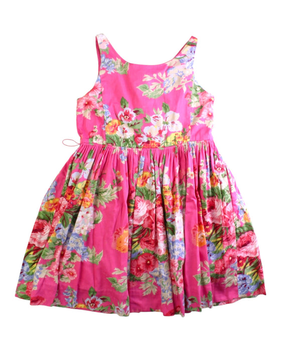 A Pink Sleeveless Dresses from Polo Ralph Lauren in size 5T for girl. (Front View)