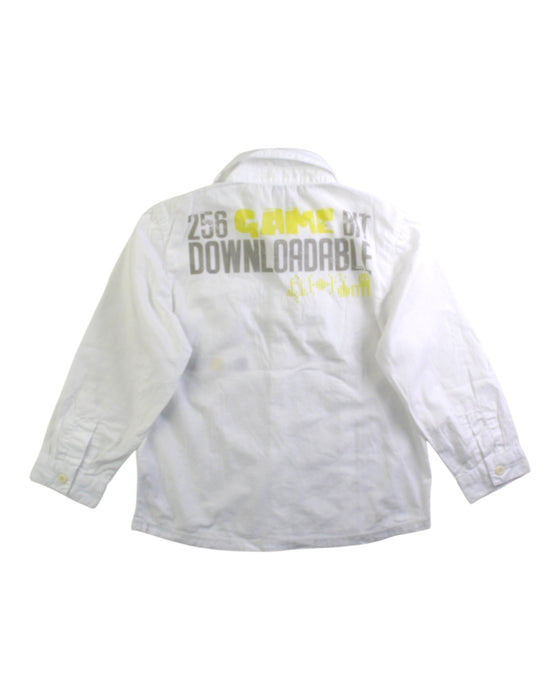 A White Long Sleeve Shirts from Chicco in size 4T for boy. (Back View)