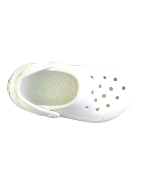 A White Slip Ons from Crocs in size 4T for neutral. (Front View)