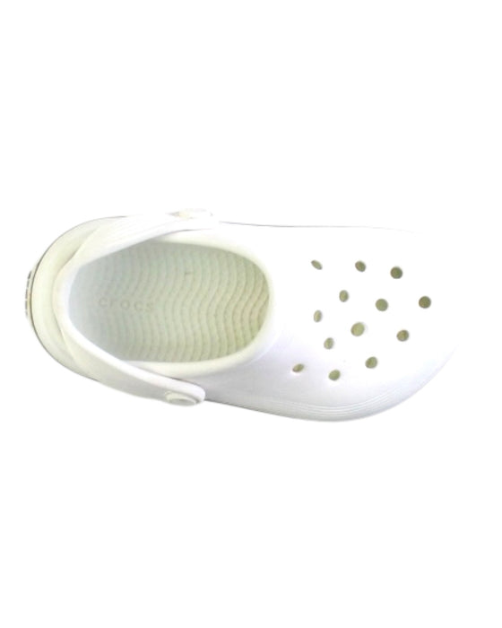 A White Slip Ons from Crocs in size 4T for neutral. (Front View)
