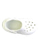 A White Slip Ons from Crocs in size 4T for neutral. (Front View)