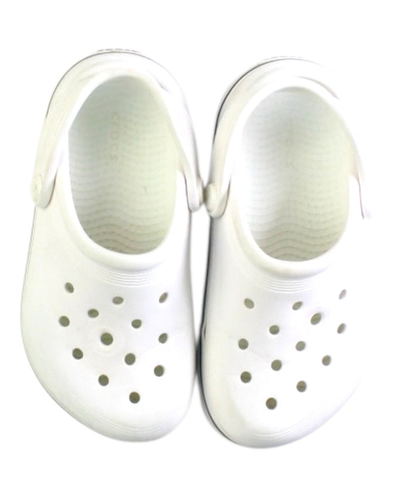 A White Slip Ons from Crocs in size 4T for neutral. (Back View)